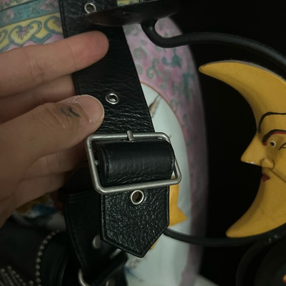 Vintage Harley-Davidson Mini Black Crossbody Bag with Silver Accents 8"x7"x1.5" - Picture 10 of 16